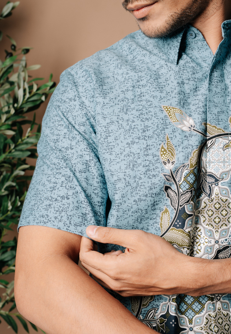 Hadinata Batik Premium Pria Kemeja Pendek Superfine Bhalendra Bh-1